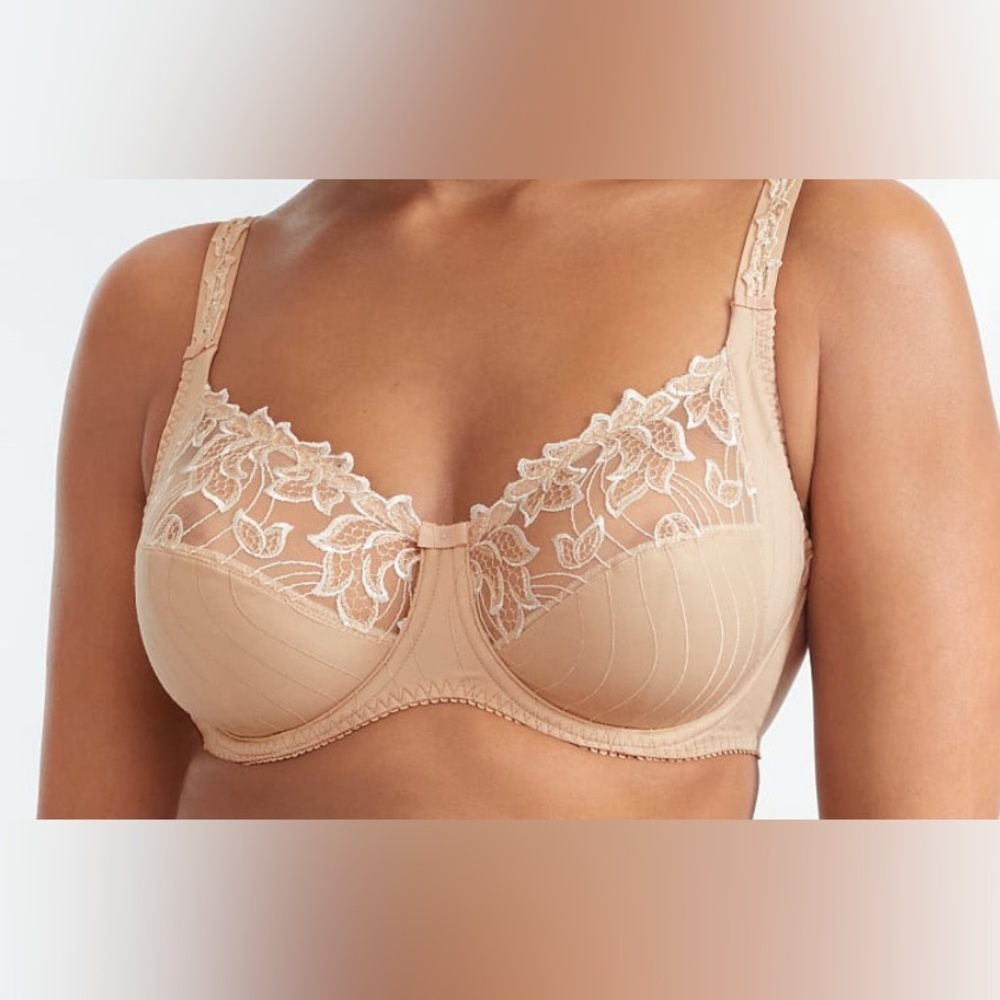 Prima Donna Deauville Full Cup lace Bra Nude Size 34 F